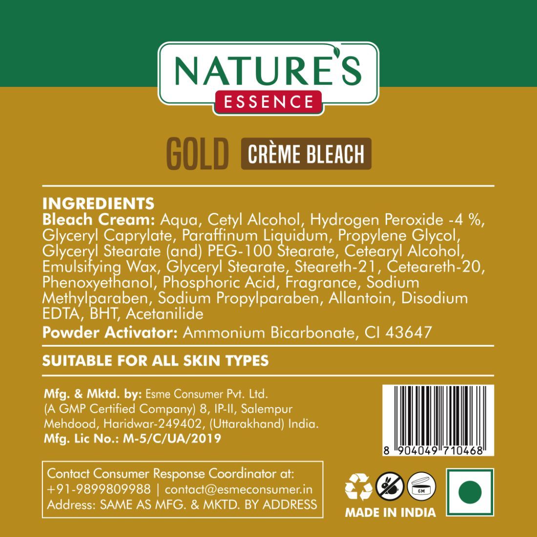 Nature's Essence Gold Creme Bleach, 21g Buy at Indicrest Image 5
