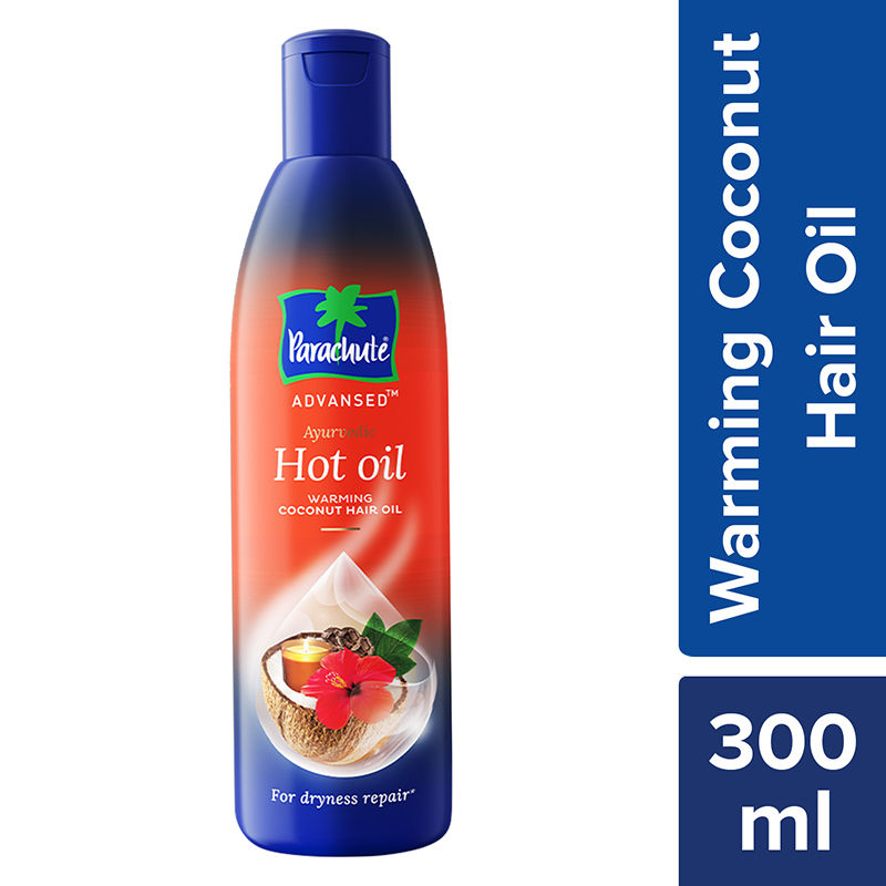 Parachute Advansed Ayurvedic Hot Oil, Warming Coconut Hair Oil, Frizz Free Hair, 300ml Buy at Indicrest Image 2