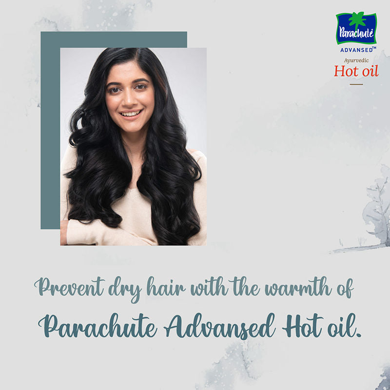 Parachute Advansed Ayurvedic Hot Oil, Warming Coconut Hair Oil, Frizz Free Hair, 300ml Buy at Indicrest Image 4