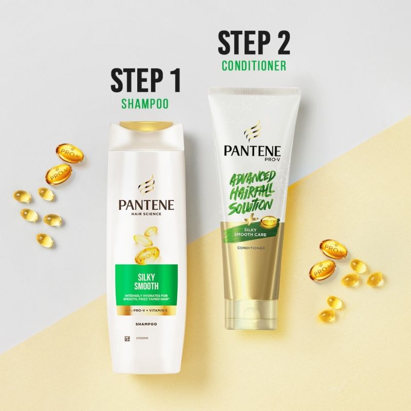 Pantene Advanced Hair Fall Solution Silky Smooth Care Shampoo, 180ml Buy at Indicrest Image 6