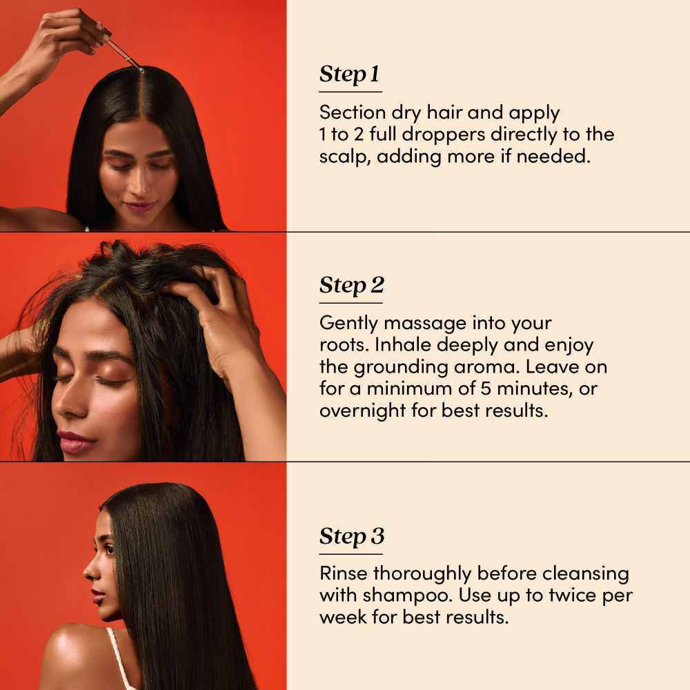 Fable & Mane Holiroots Treatment Oil With Ashwagandha & Amla For Hydration & Healthier Hair, 14.4ml