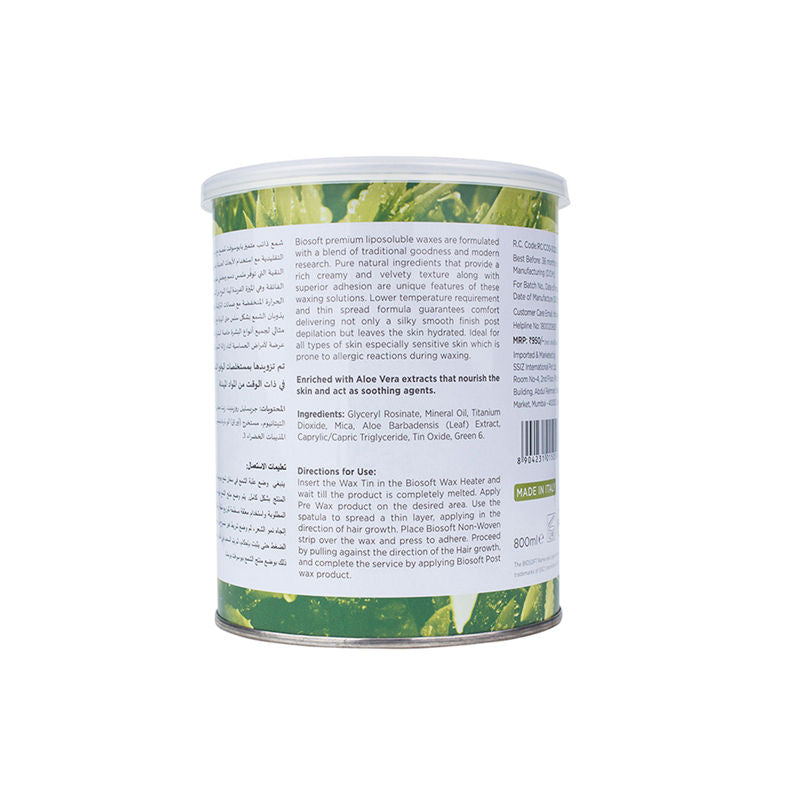 Biosoft Liposoluble Aloe Vera Creme Wax, 800g Buy at Indicrest Image 2