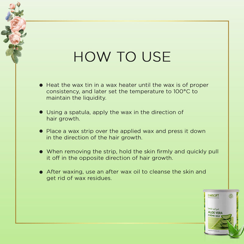 Biosoft Liposoluble Aloe Vera Creme Wax, 800g Buy at Indicrest Image 5