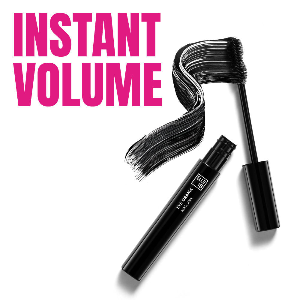 Elle 18 Eye Drama Lightweight & Volumising Mascara Black, Water Resistant, 10ml Buy at Indicrest Image 2