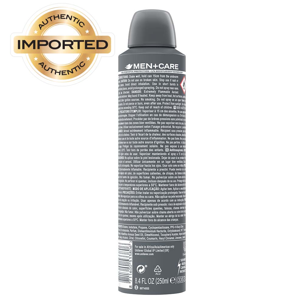 Dove Men + Care Invisible Dry Spray Antiperspirant Deodorant, 250ml Buy at Indicrest Image 3