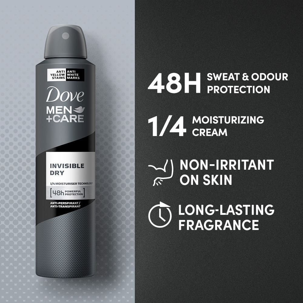 Dove Men + Care Invisible Dry Spray Antiperspirant Deodorant, 250ml Buy at Indicrest Image 4