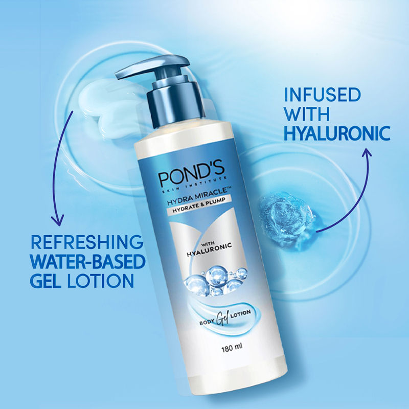 Pond’s Hydra Miracle Body Gel Lotion With Hyaluronic, 380ml Buy at Indicrest Image 4
