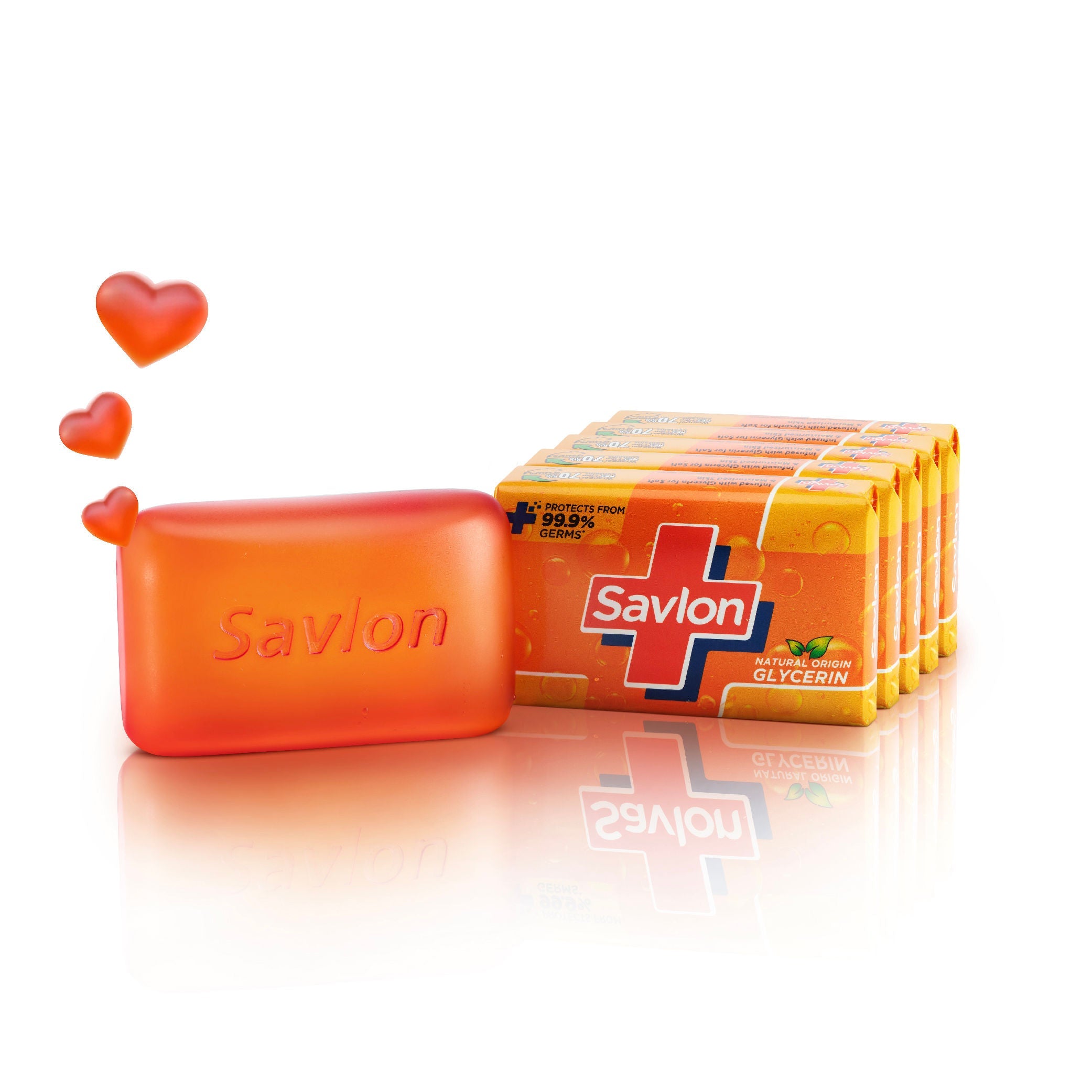 Savlon Moisturizing Glycerin Soap bar (Pack of 5) with Germ Protection, 120g Buy at Indicrest