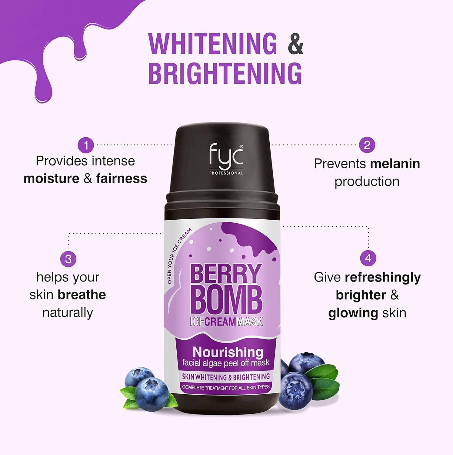 Application of FYC Berry Bomb Mask on Feet