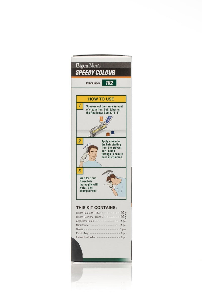 Applying Bigen 102 Brown Black with comb