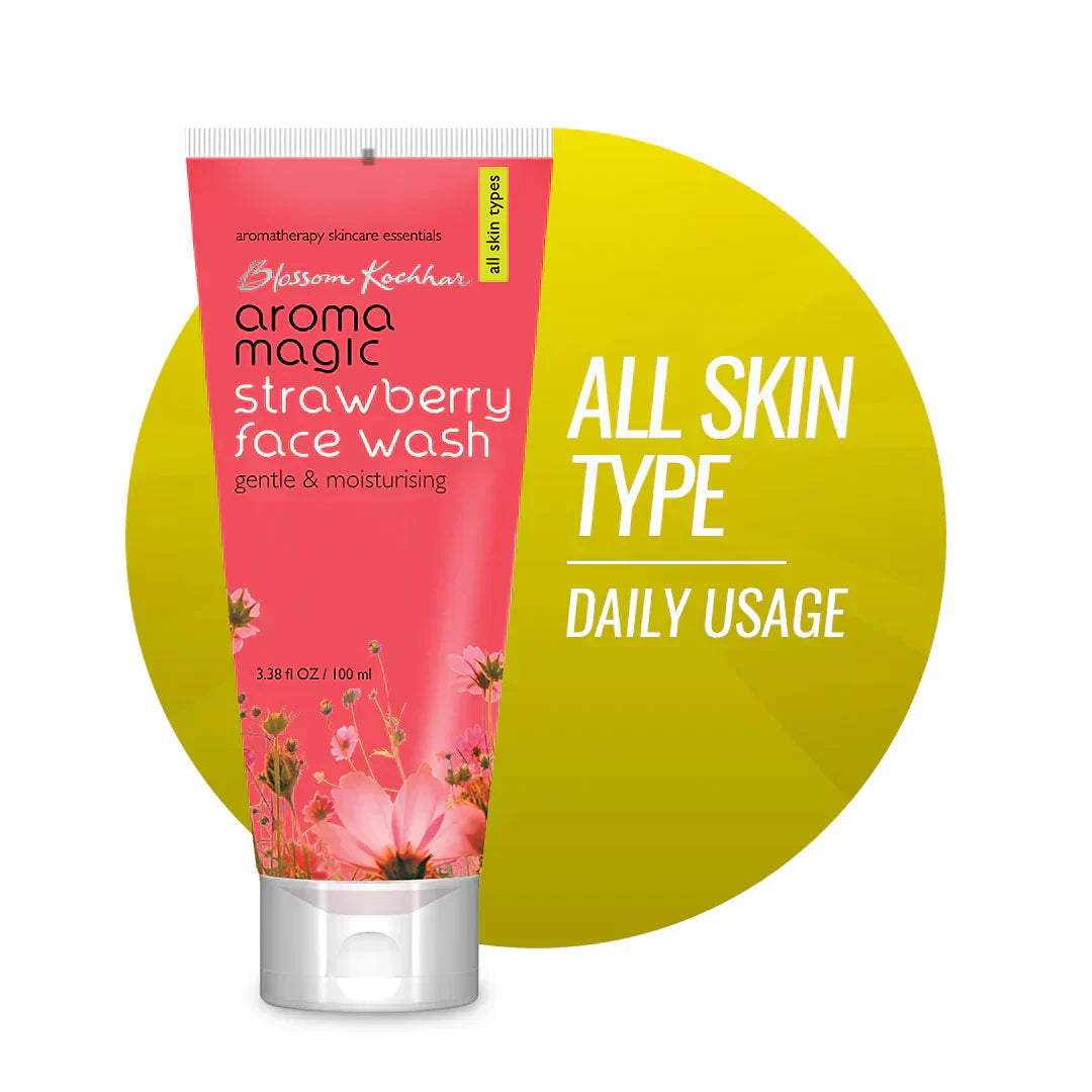 Aroma Magic Strawberry Face Wash, 100ml - Indicrest