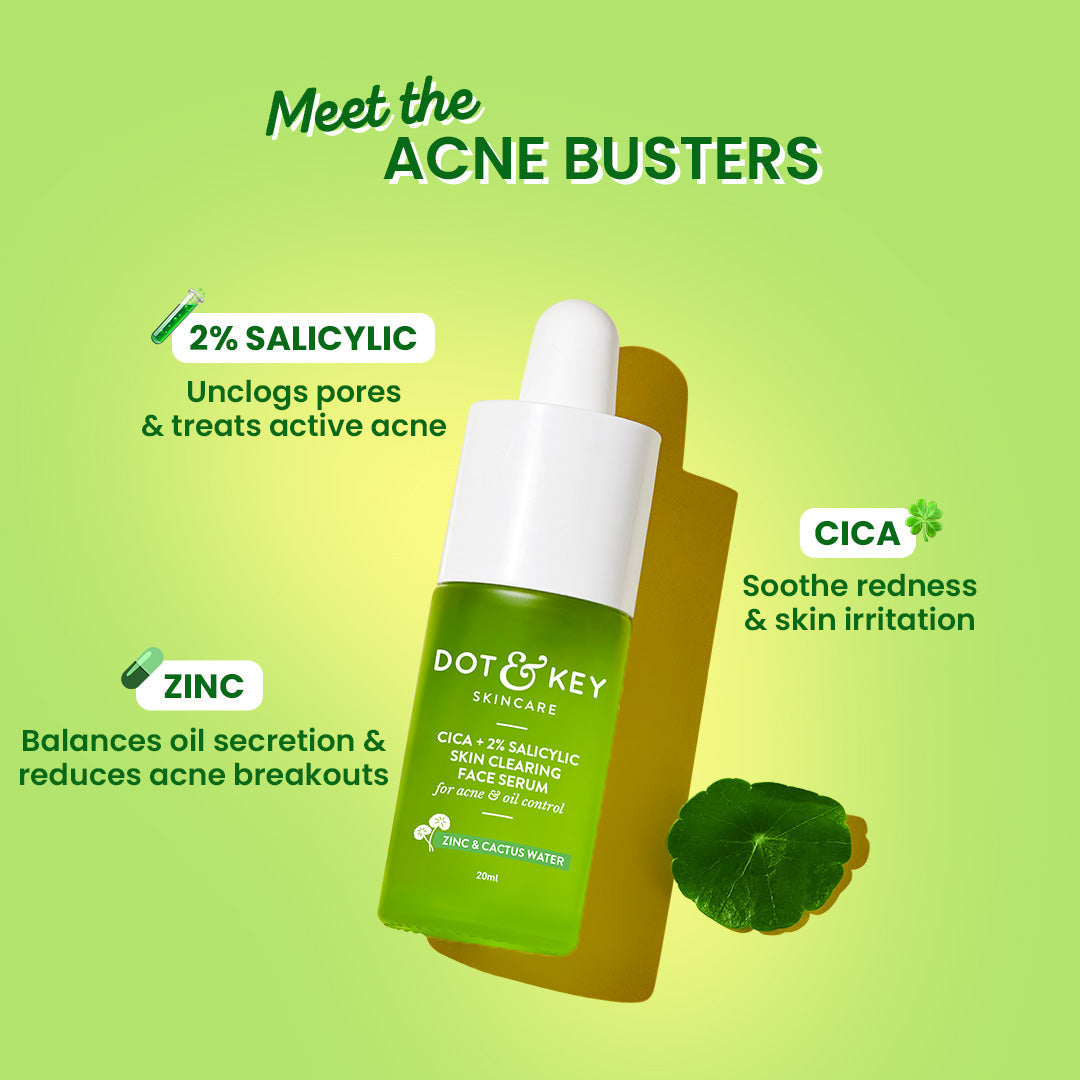 Dot & Key Cica + 2% Salicylic Acid Serum for Acne, 30ml