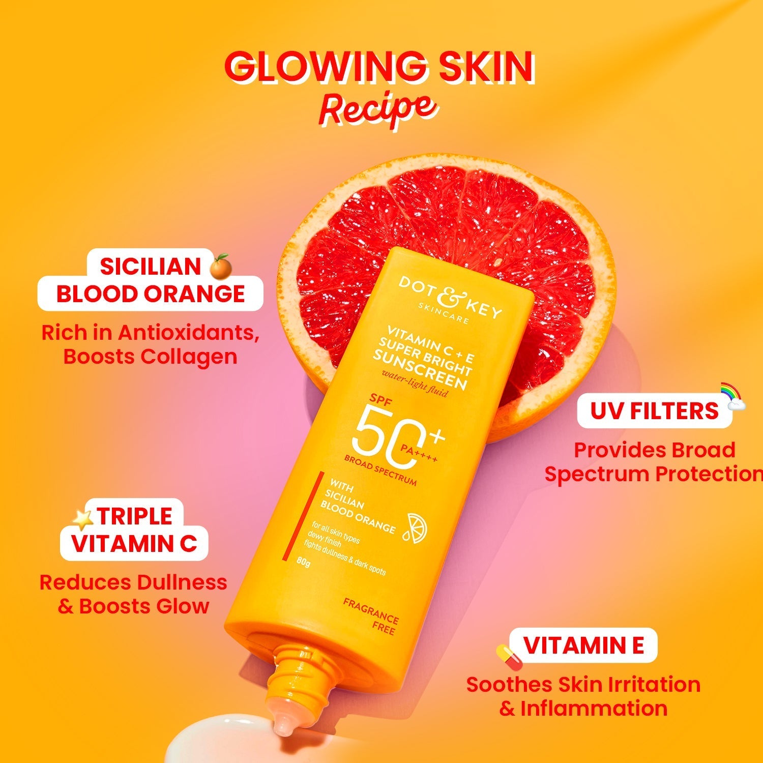 Dot & Key Glow+ Protect Vitamin C Duo, (60ml+50g)