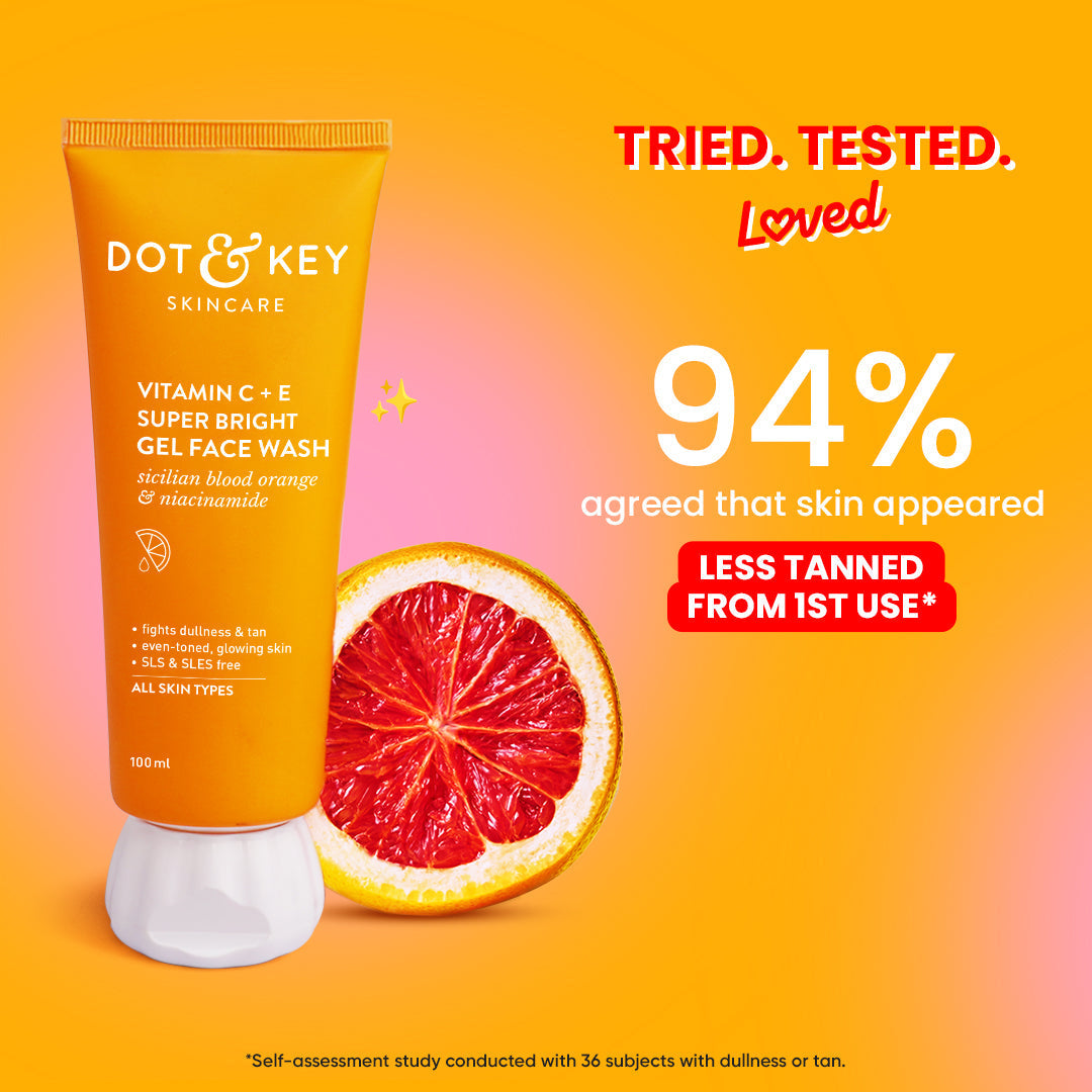 Dot & Key Vitamin C + E Gel Face Wash for Glowing Skin, 175ml