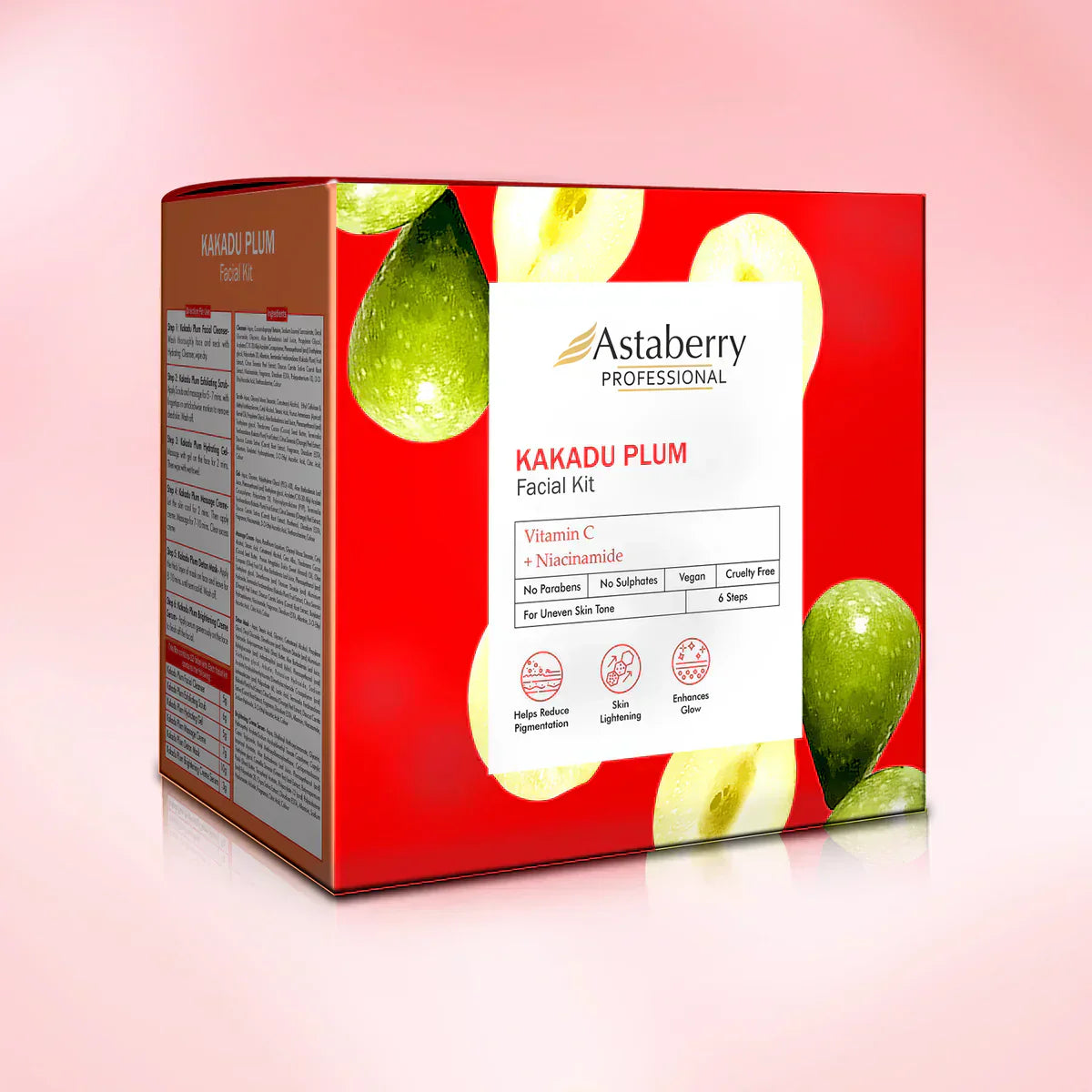 Astaberry Professional Kakadu Plum Facial Kit | 6 Steps 12 Facial Kit Set (432gm) - Indicrest