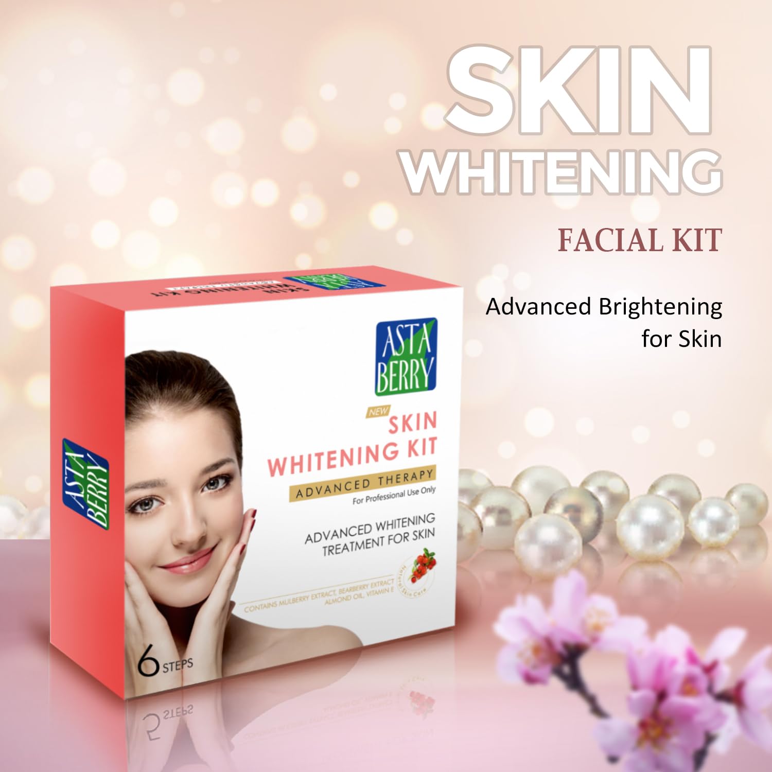 Astaberry Skin Whitening Facial Kit (432gm) - Indicrest