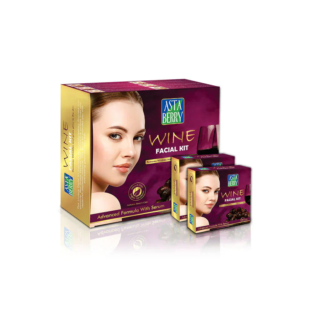 Astaberry Wine Facial Kit (432gm) - Indicrest
