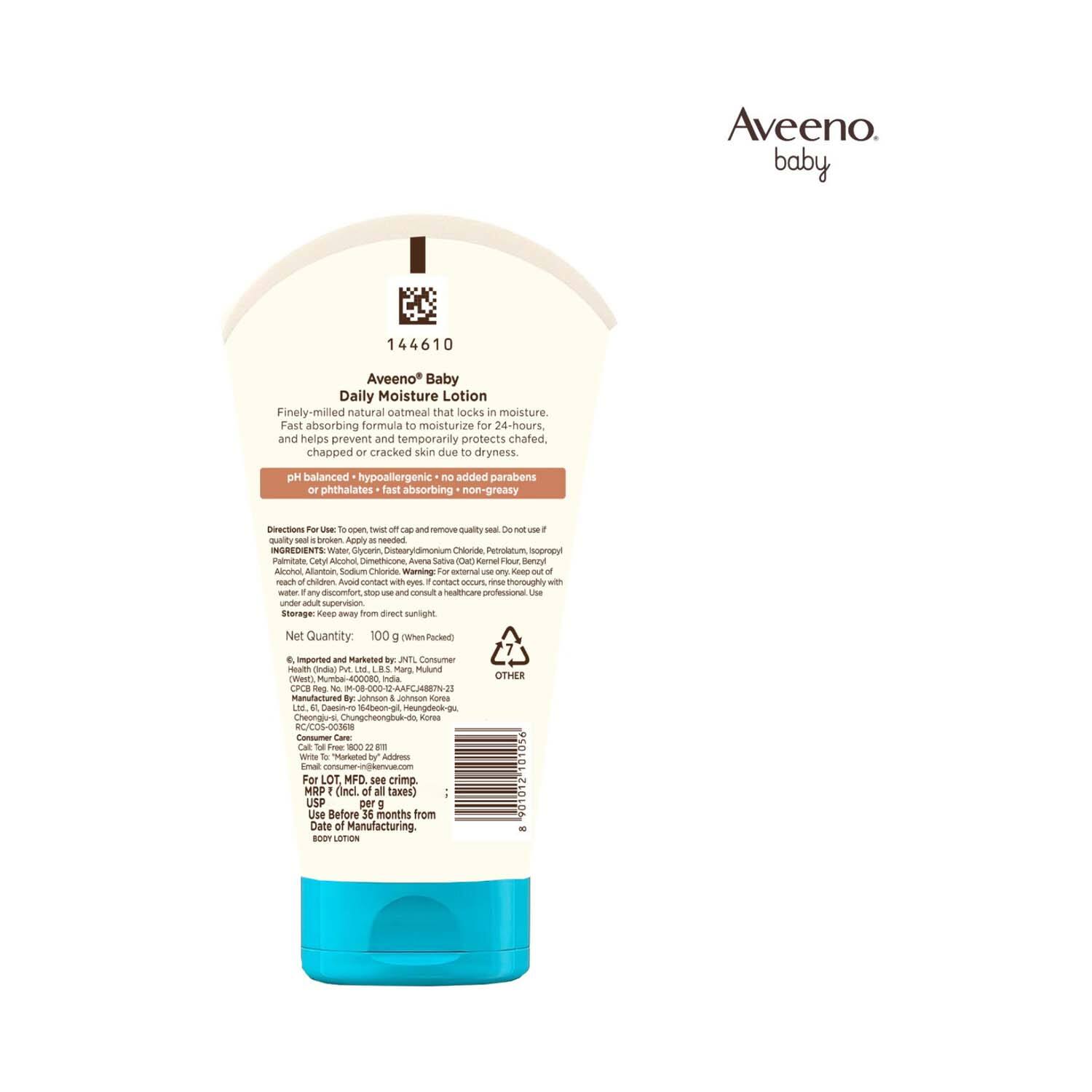 Aveeno Baby Daily Moisture Lotion, 100g Buy at Indicrest Image 2