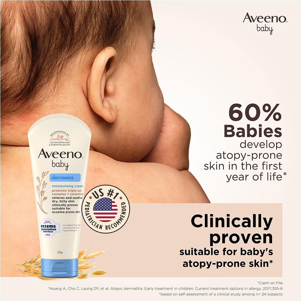Aveeno Baby Dermexa Moisturising Cream, 206g Buy at Indicrest Image 3