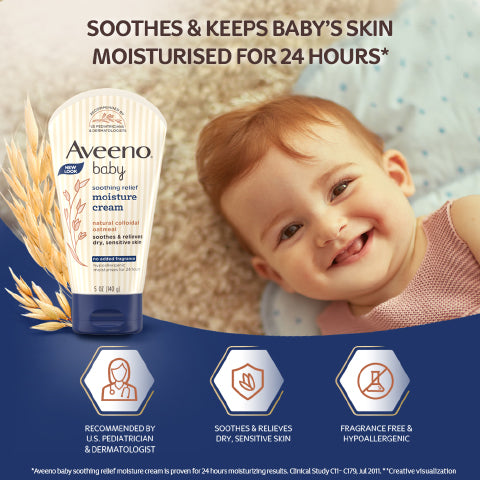 Aveeno Baby Soothing Relief Moisture Cream, 140g