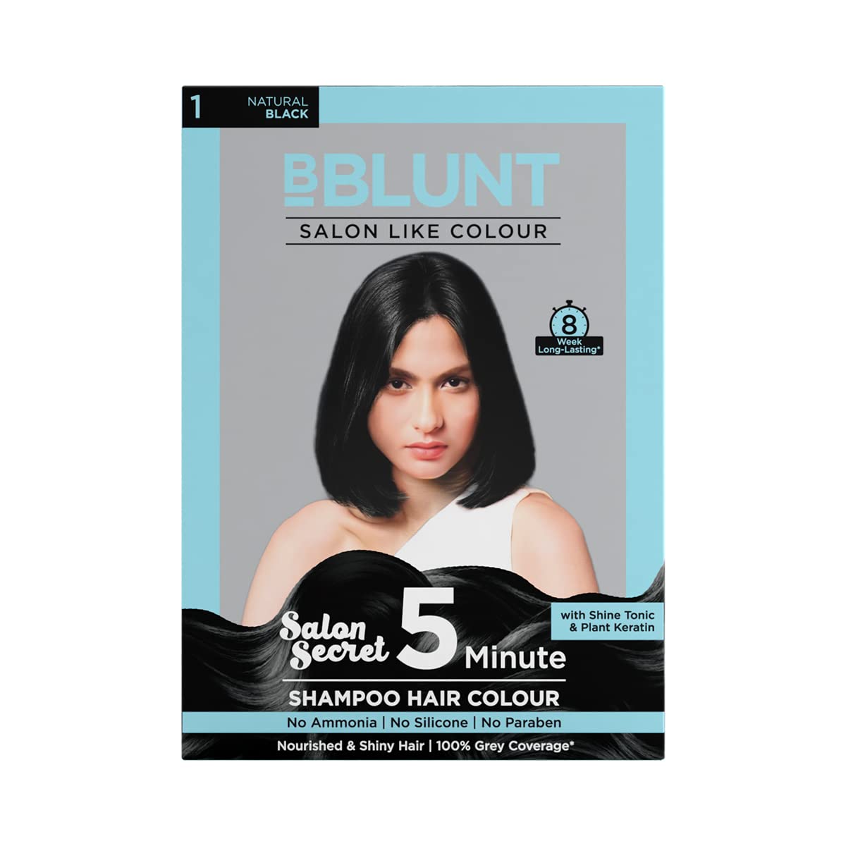 BBlunt 5 Min Hair Color Natural Black No.1 - Indicrest