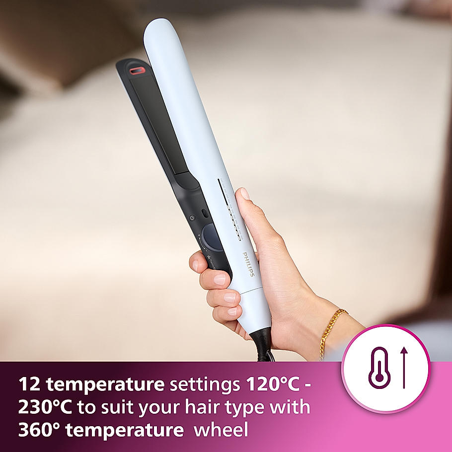 Philips Hair Straightener - | 2x Ionic Care with ThermoShield Tech | Argan Oil Floating plates | BHS520/00