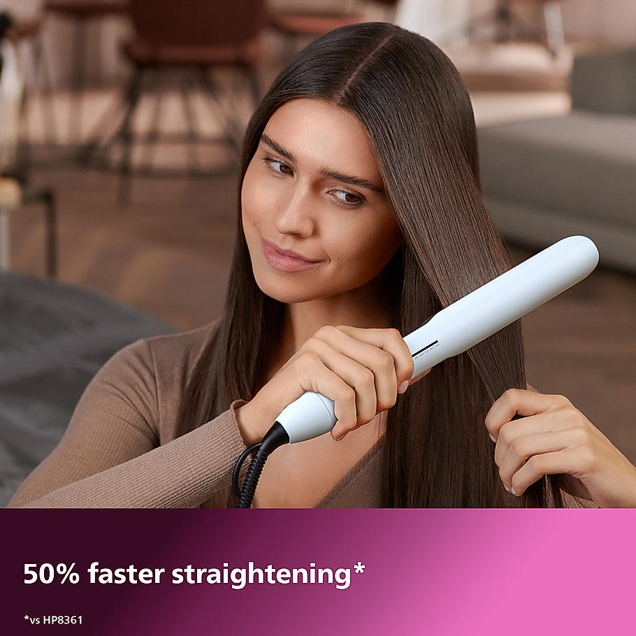 Philips Hair Straightener - | 2x Ionic Care with ThermoShield Tech | Argan Oil Floating plates | BHS520/00