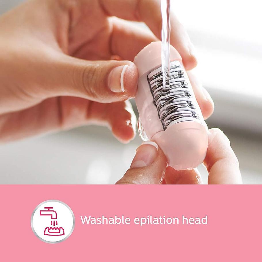 Philips Epilator - | Gentle Hair Removal at Home | Pulls out Hair from the Root Painlessly | BRE235/00