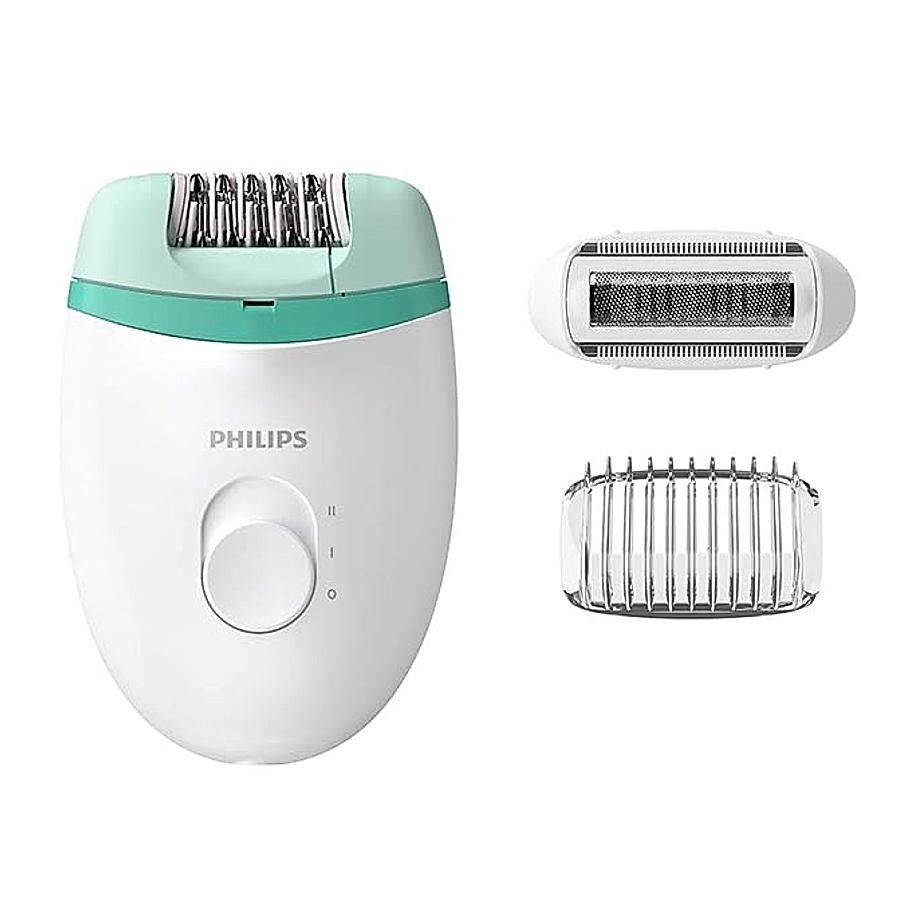 Philips Epilator - 2 in 1 Shaver and Epilator | Corded Epilator for Gentle hair removal at home | BRE245/00