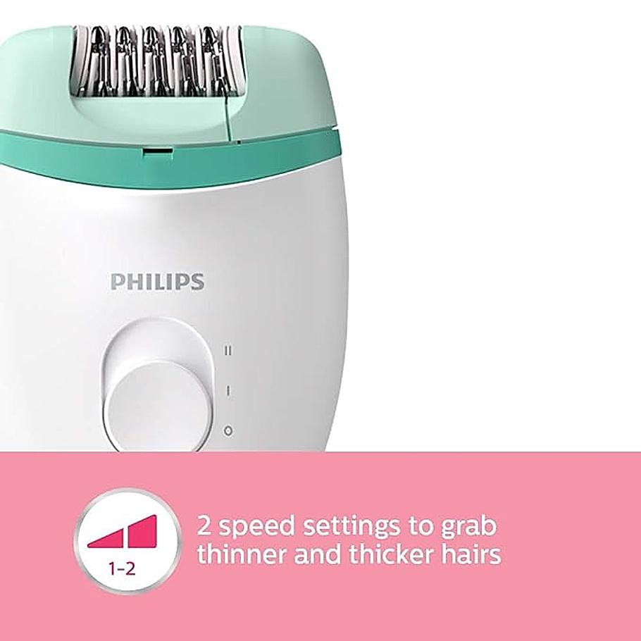 Philips Epilator - 2 in 1 Shaver and Epilator | Corded Epilator for Gentle hair removal at home | BRE245/00