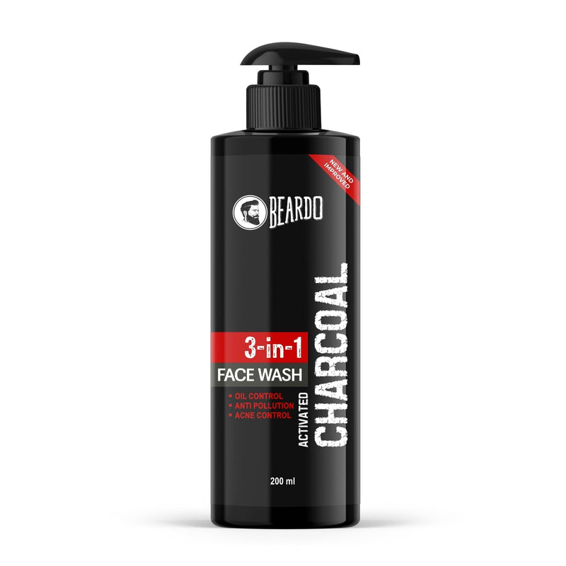 Beardo Activated Charcoal Face Wash 100ml Bottle Buy at Indicrest