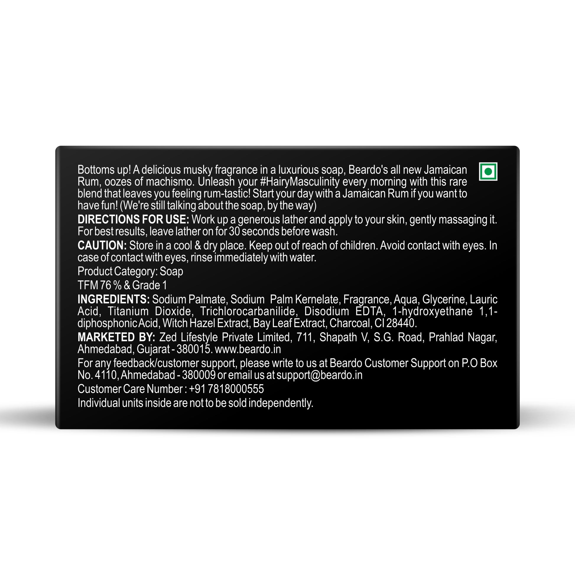 Beardo Jamaican Rum Soap – Eco-Friendly Packaging