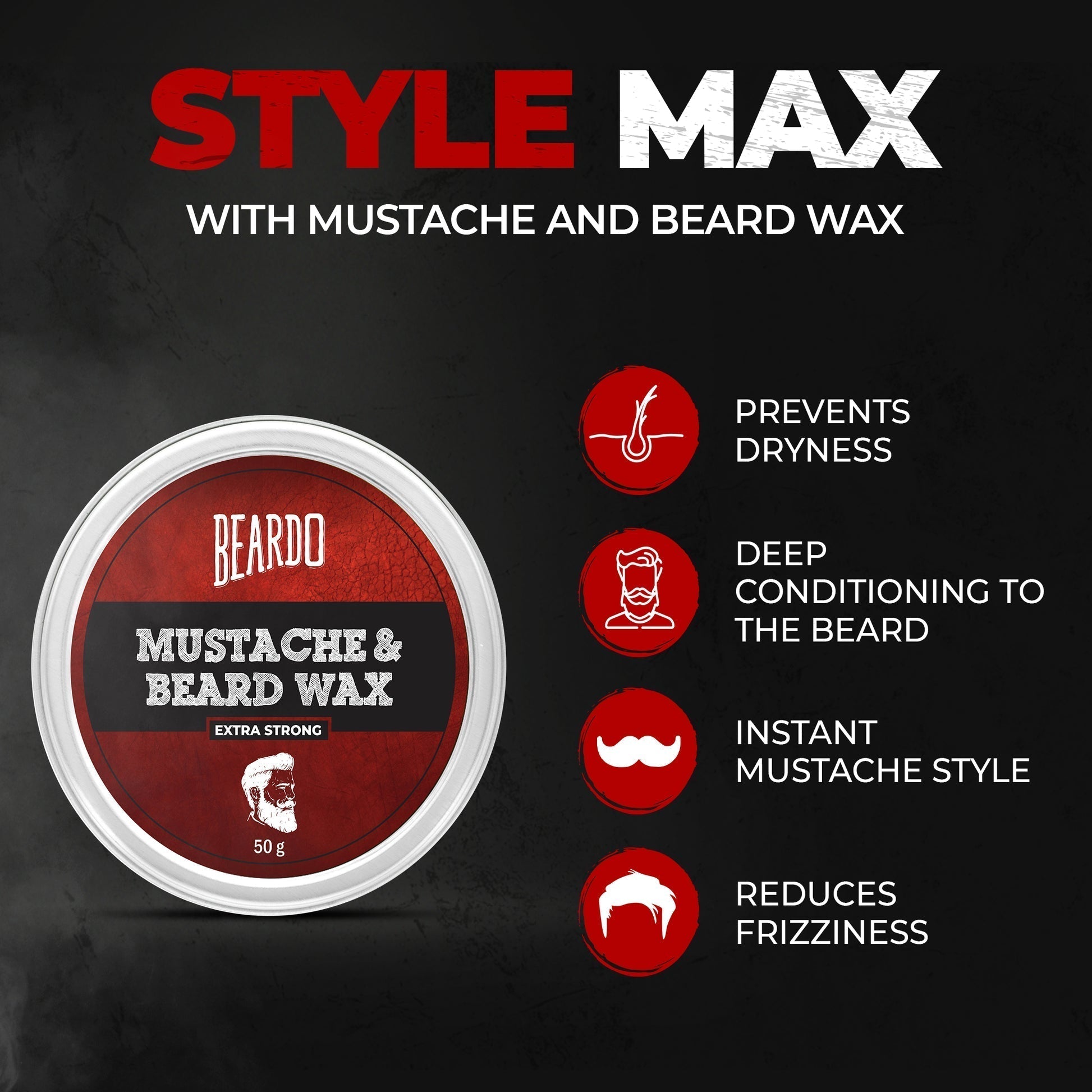 Beardo Mustache Wax for Twisting and Grooming