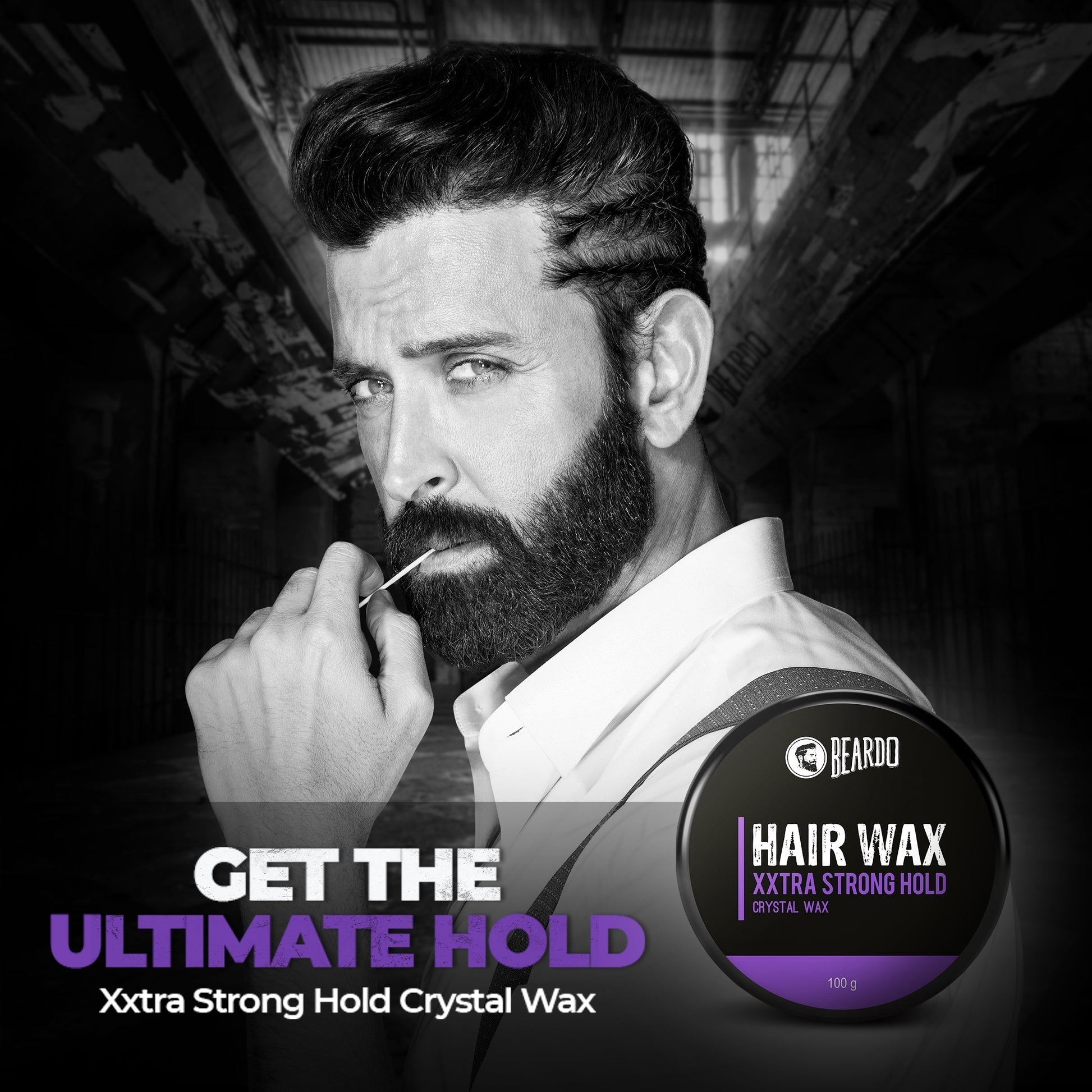 Beardo XXTRA Stronghold Hair Wax 100g Front View