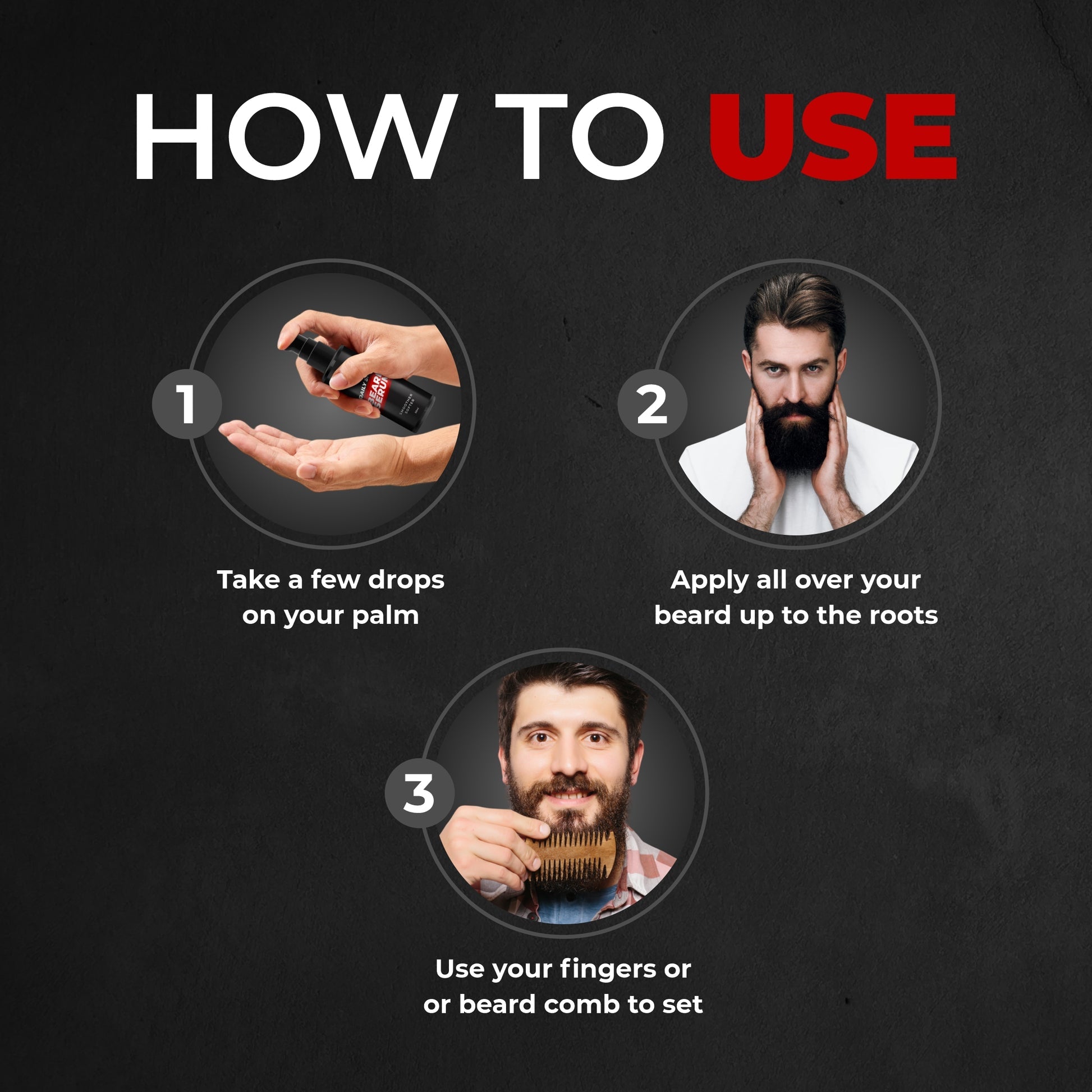 Before and After Use of Beardo Beard Serum