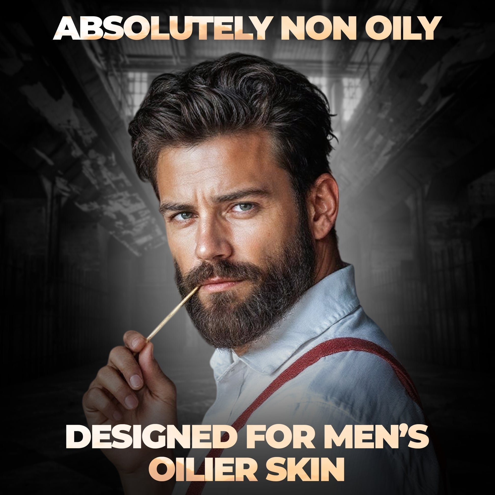 Before and after results using Beardo Vitamin C Serum.