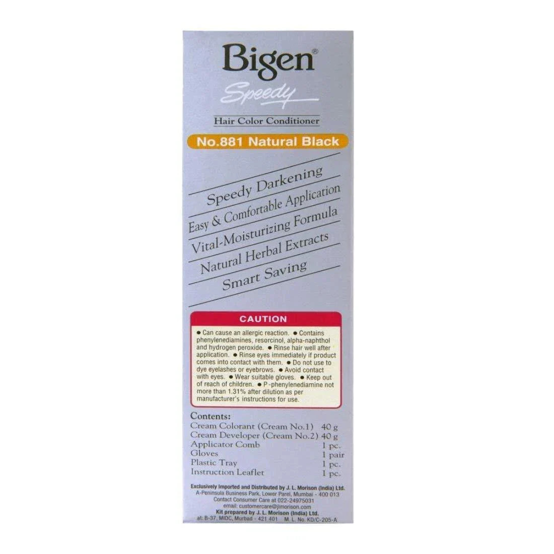 Bigen 881 Box with Ingredients and Instructions