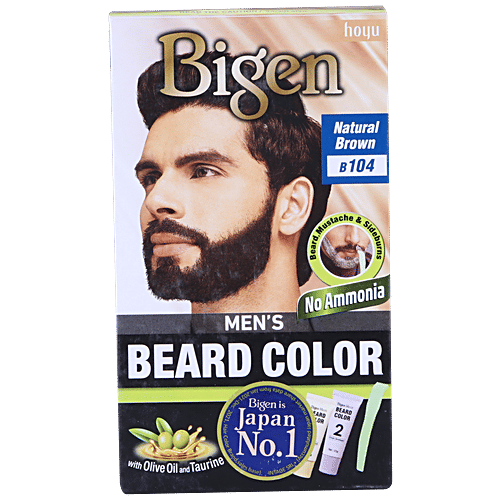 Bigen B104 Natural Brown Beard Colour product box front view Buy at Indicrest