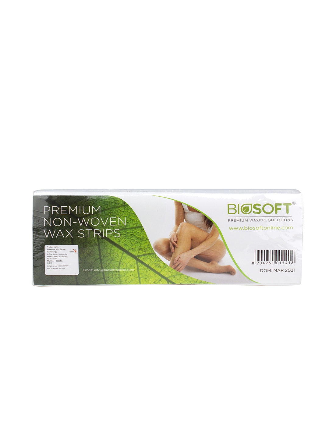 Biosoft Premium Non-Woven Wax Strips – 100 Pieces