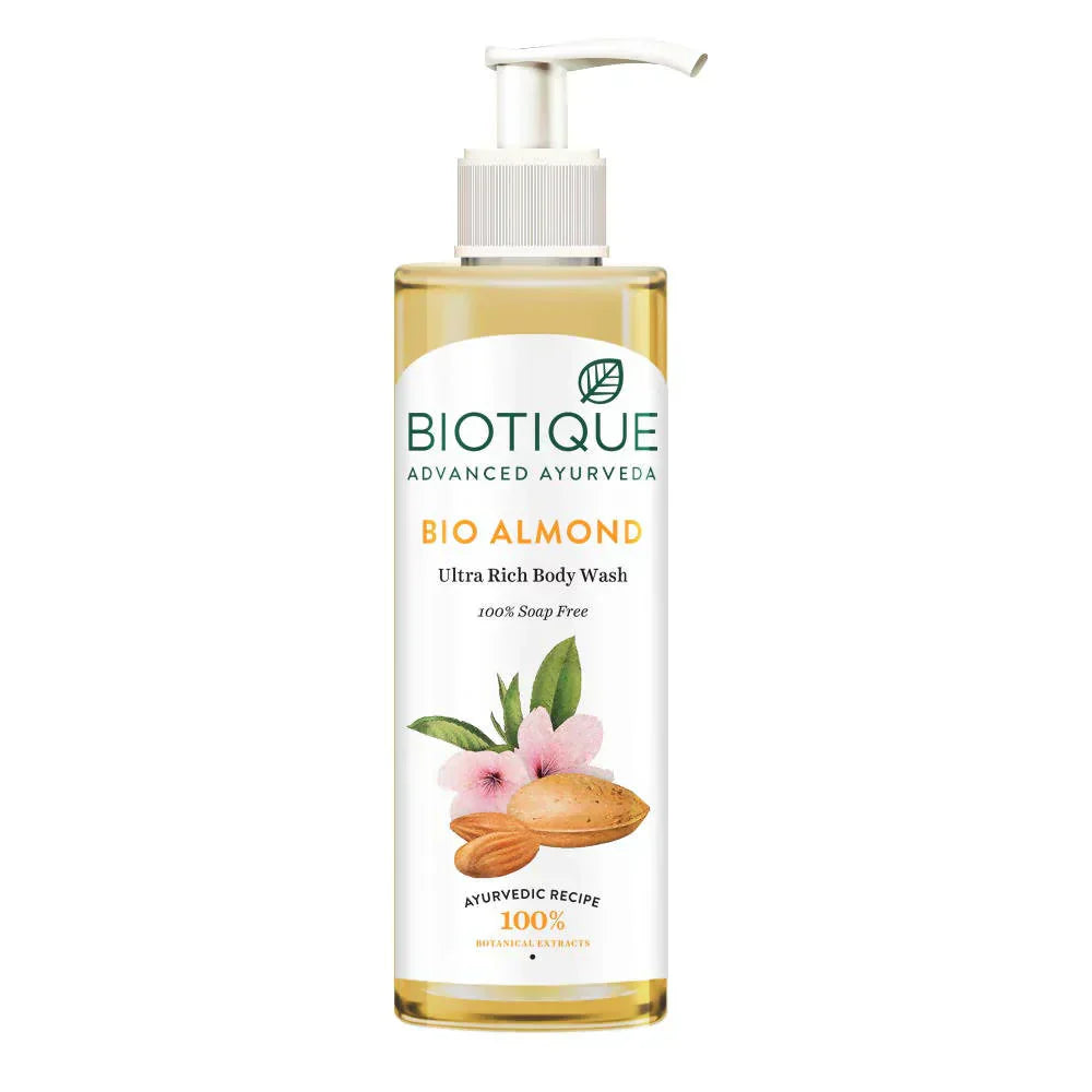 Biotique Almond Ultra Rich Body Wash 200ml - Indicrest