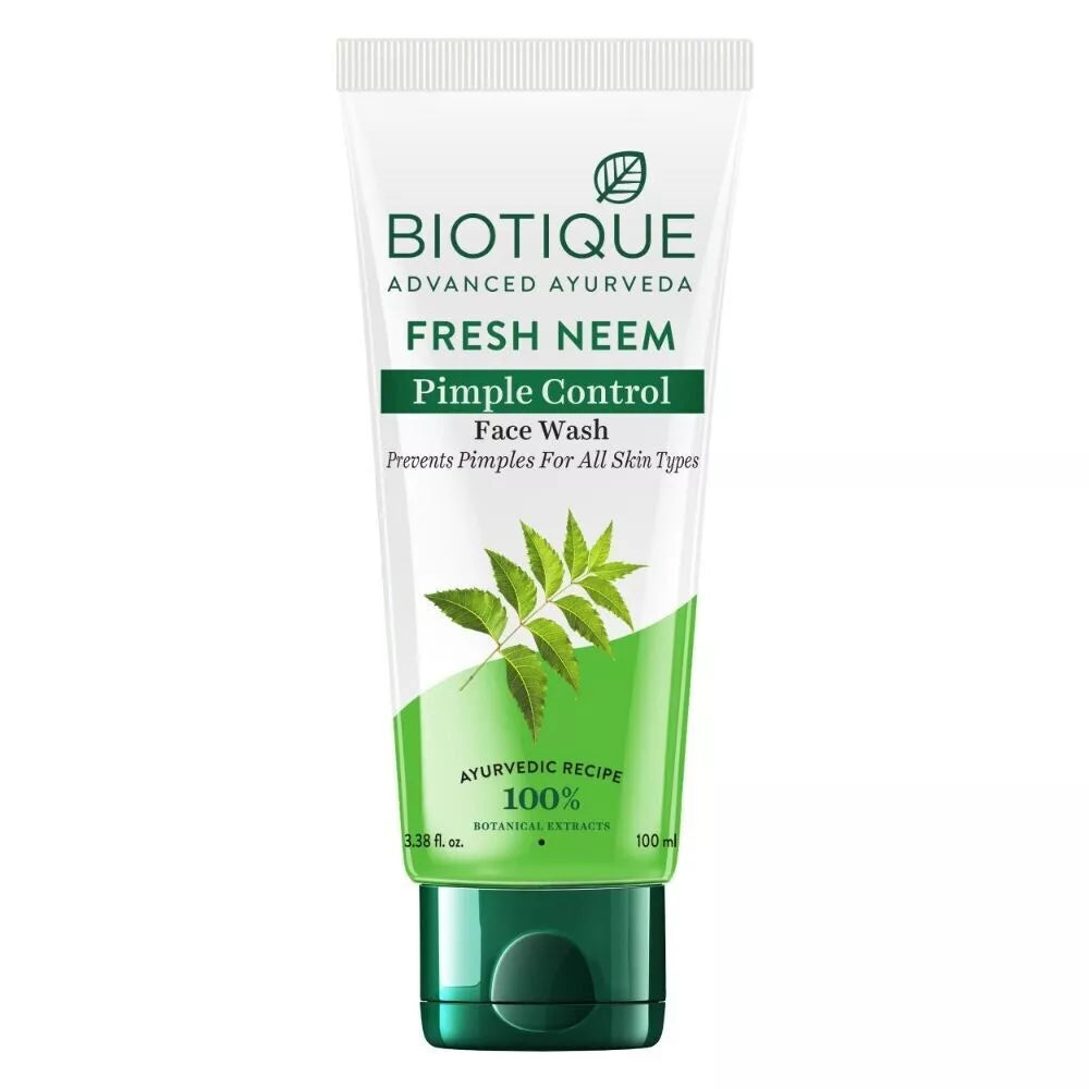 Biotique Fresh Neem Pimple Cnt Face Wash 100ml - Indicrest