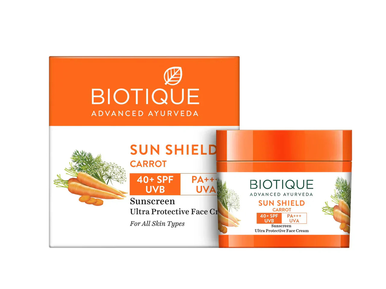 Biotique SunShield Carrot 40+SPF Snscrn 50gm - Indicrest