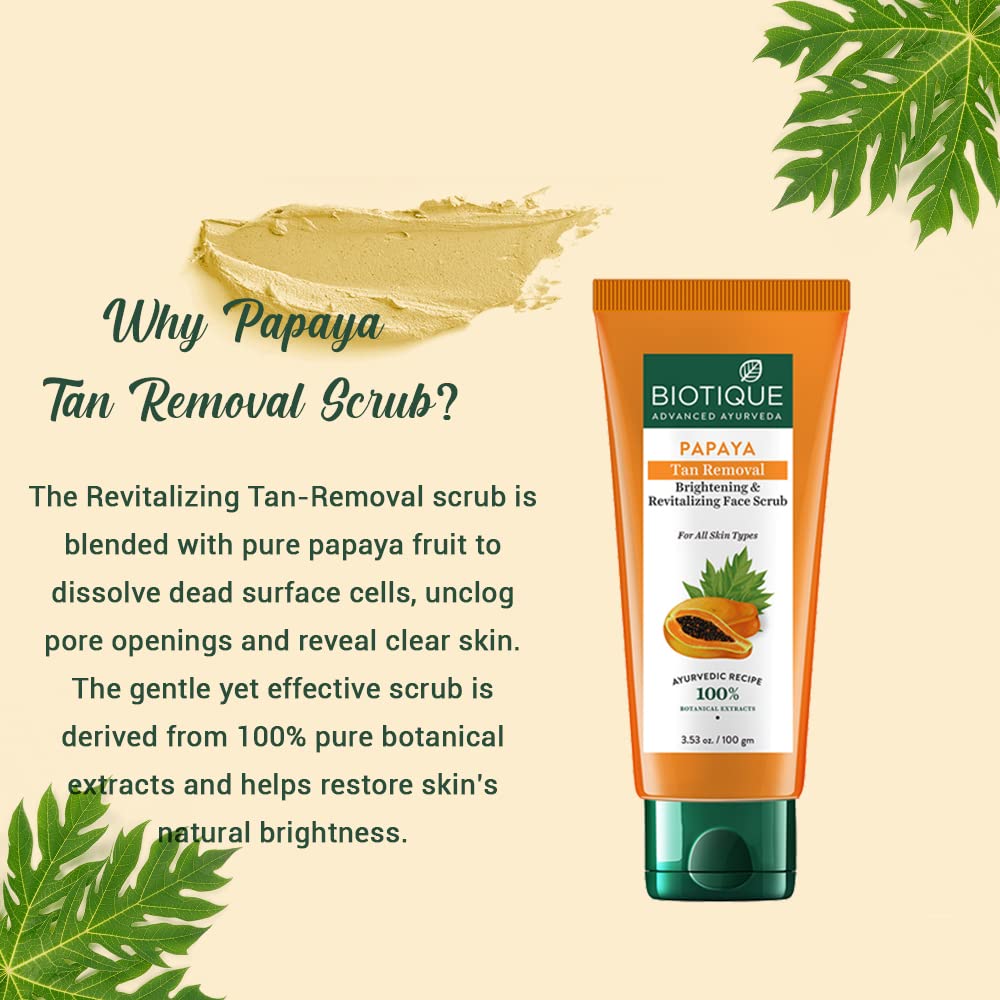 Biotique Papaya Tan Removal Face Scrub 100gm4