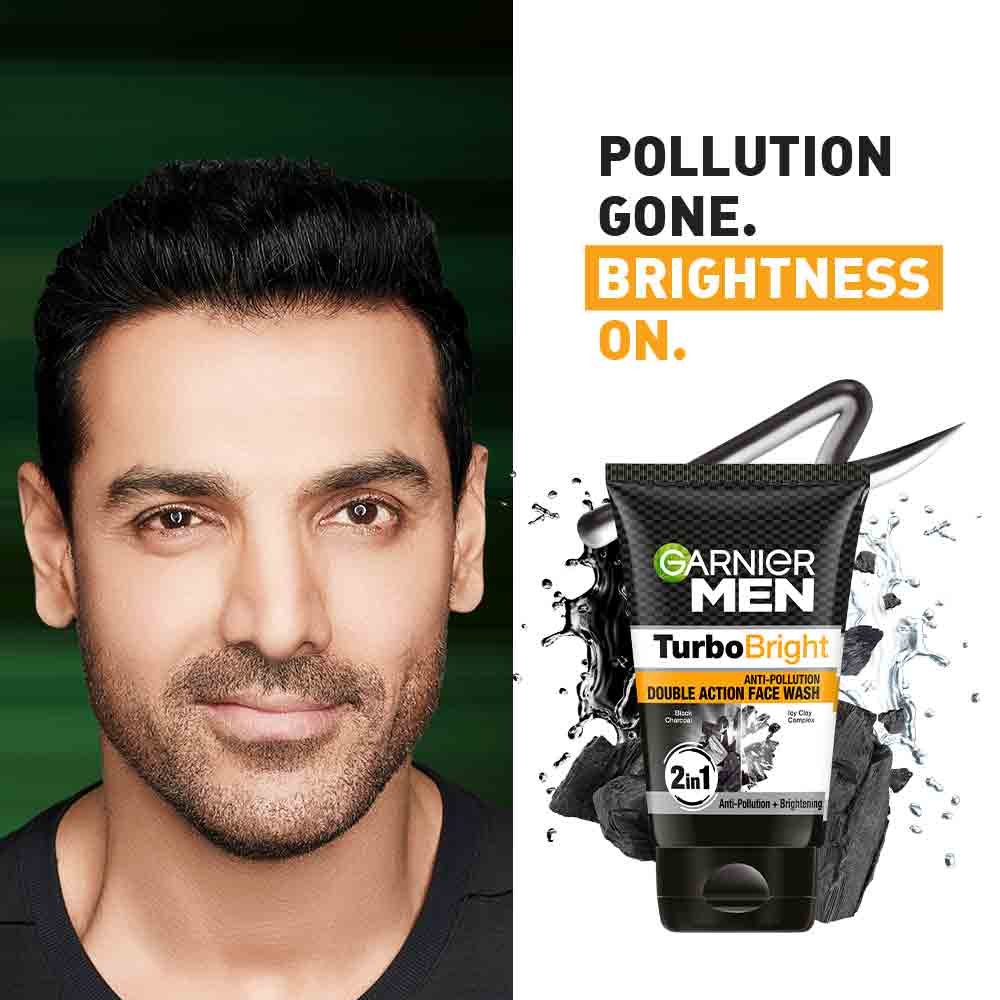 Buy Garnier Men Face Wash (100g+100g) – Turbo Bright Anti-Pollution