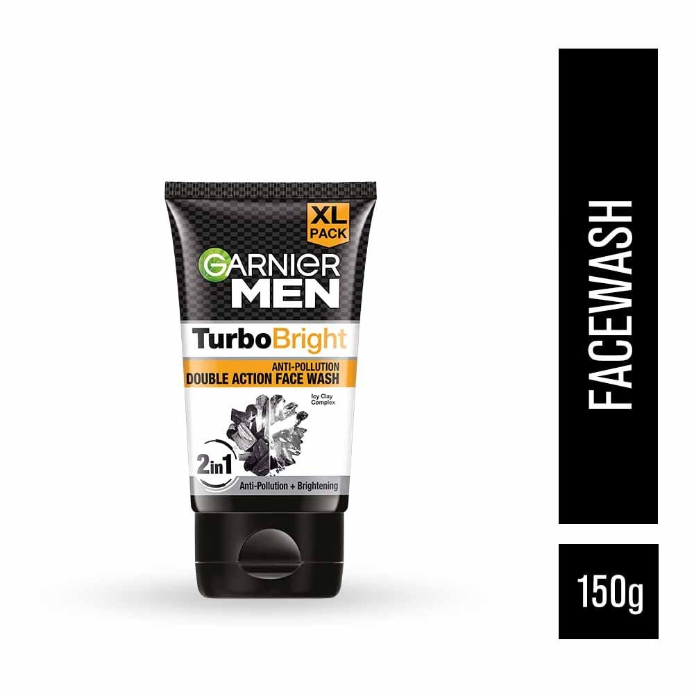 Buy Garnier Men Face Wash 150g – Turbo Bright Anti-Pollution