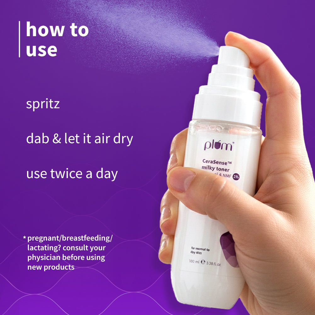 Plum CeraSense™ Milky Toner with Ceramides & Peptides | Instant Barrier Repair | Intense Moisturization | Dermat-Tested, 100ml