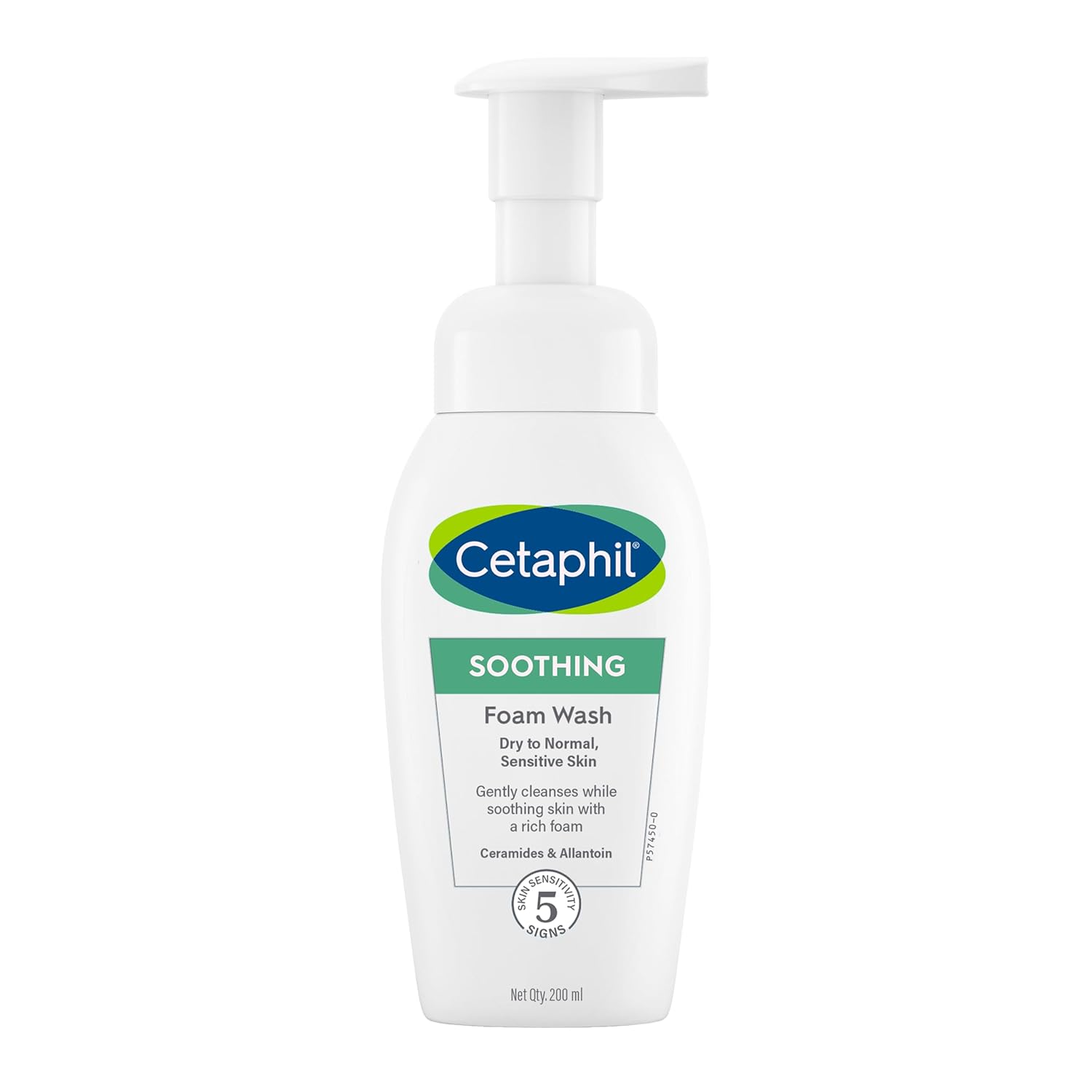 Cetaphil Soothing Foam Wash 200ml front view bottle