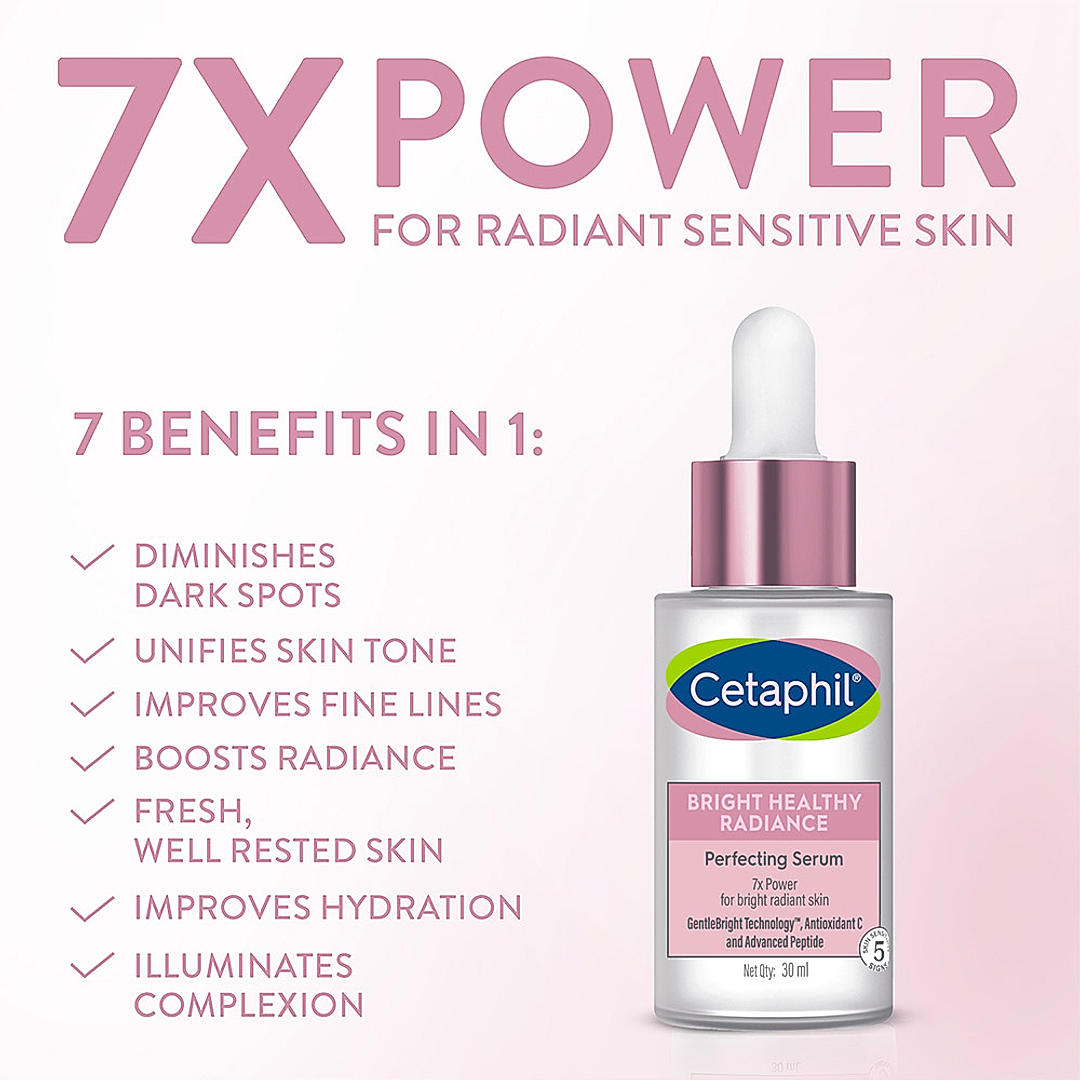 Cetaphil serum box and product displayed together