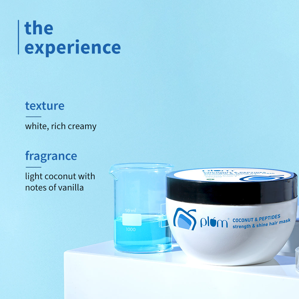 Plum Coconut & Peptides Hair Mask for Dry Hair | Softens Strands | Nourishes Hair, 200g