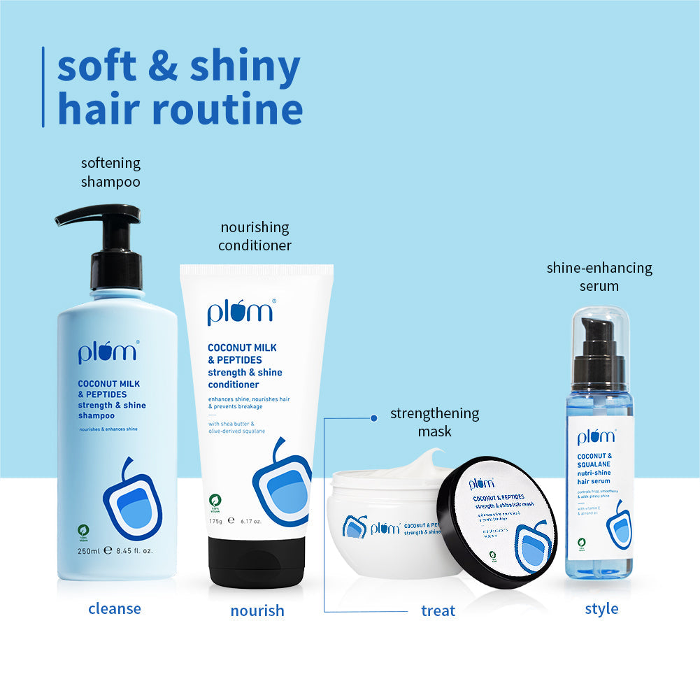 Plum Coconut & Peptides Hair Mask for Dry Hair | Softens Strands | Nourishes Hair, 200g